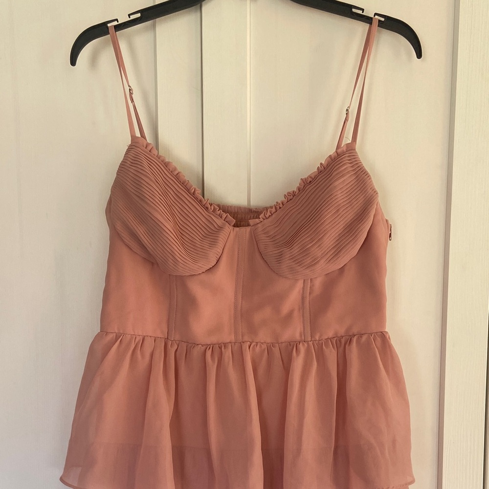Birdy Grey Chiffon Dusty Rose Dress - Picture 5 of 13